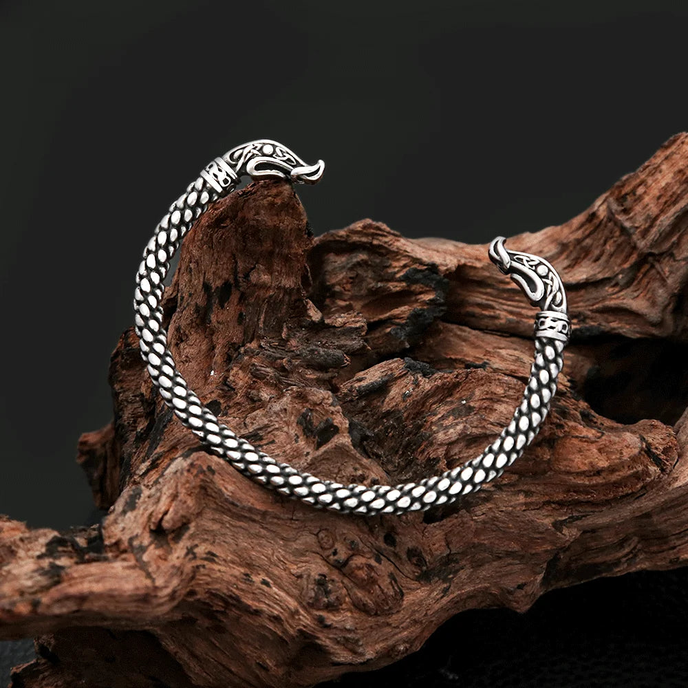 PENDRA Valknut Compass Stainless Steel Bracelet