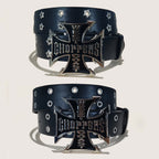 PENDRA Rheaaya Leather Cross Buckle Cross Korean Belt