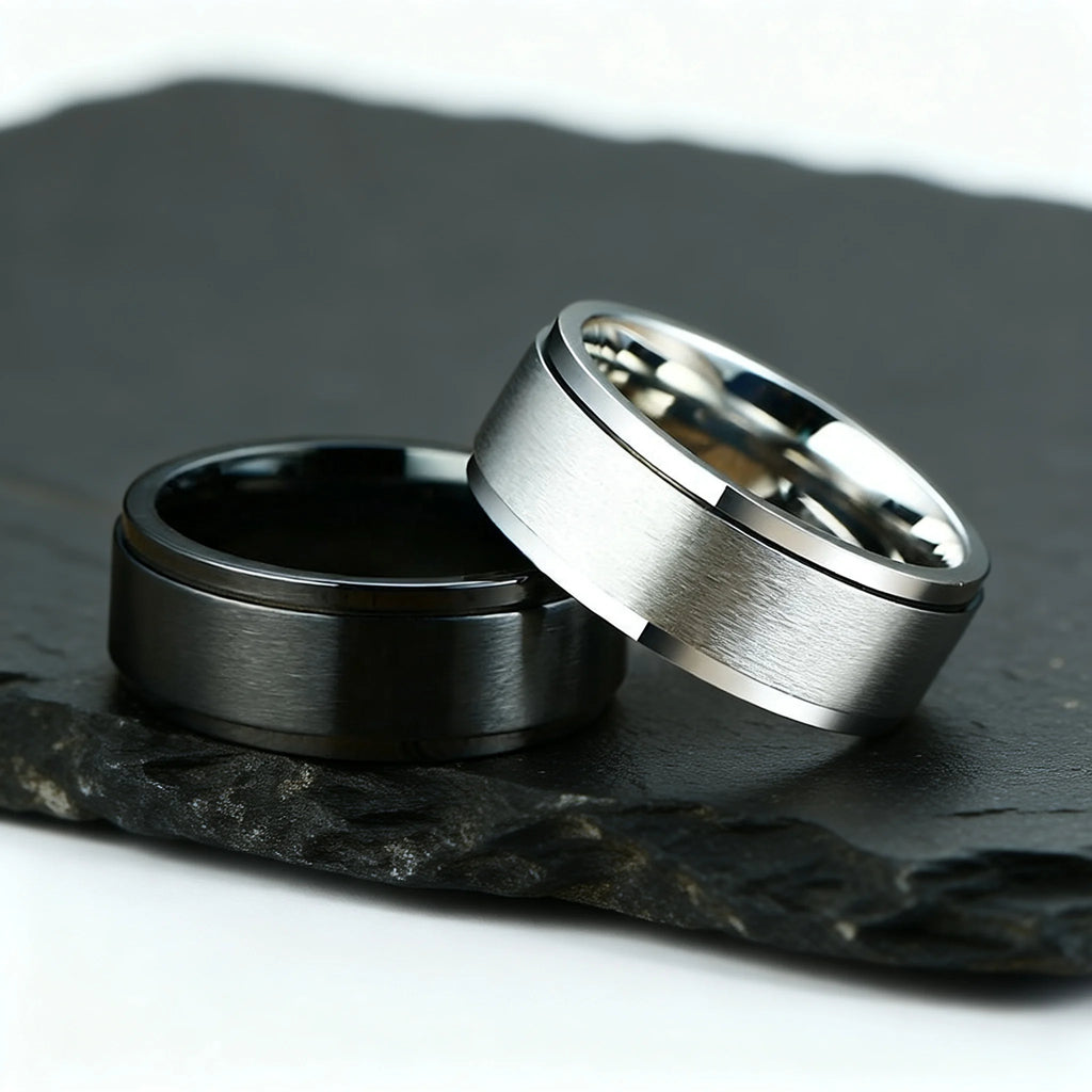 PENDRA Spinner Wedding Steel Ring