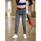 Men's Pants Korean Style 2025 Autumn New Men's Slim Straight Elastic High-end Casual Trousers Spring Autumn Low Rise Jeans