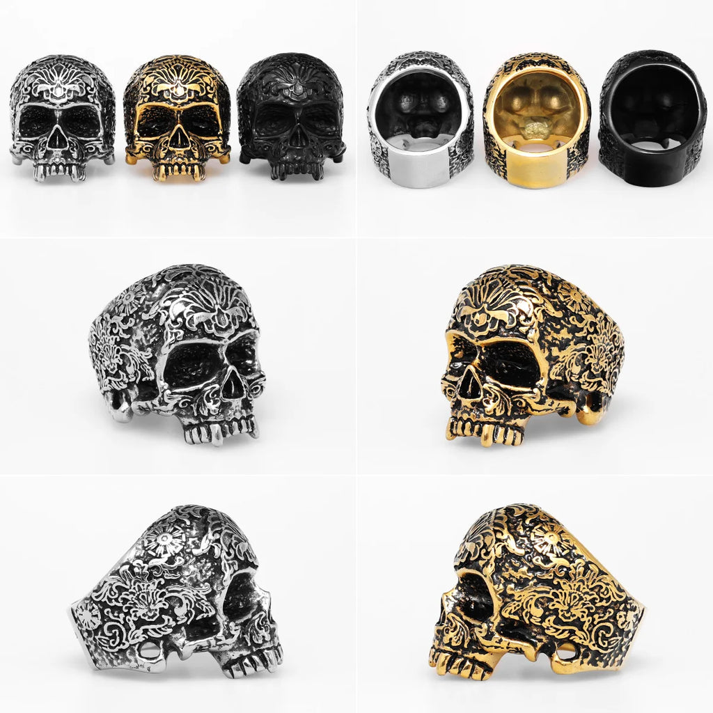 PENDRA Skull Boyfriend Biker Steel Ring