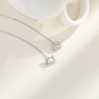 VENTFILLE 925 Sterling Silver Drop Earring For Women Zircon Crystal Hollow Out Cat Personality Jewelry Gift Dropshipping