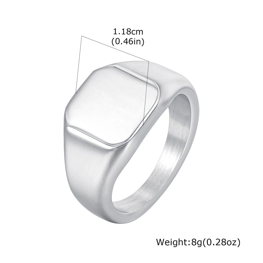 PENDRA Personalized Initials Letter Steel Ring