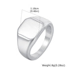 PENDRA Personalized Initials Letter Steel Ring