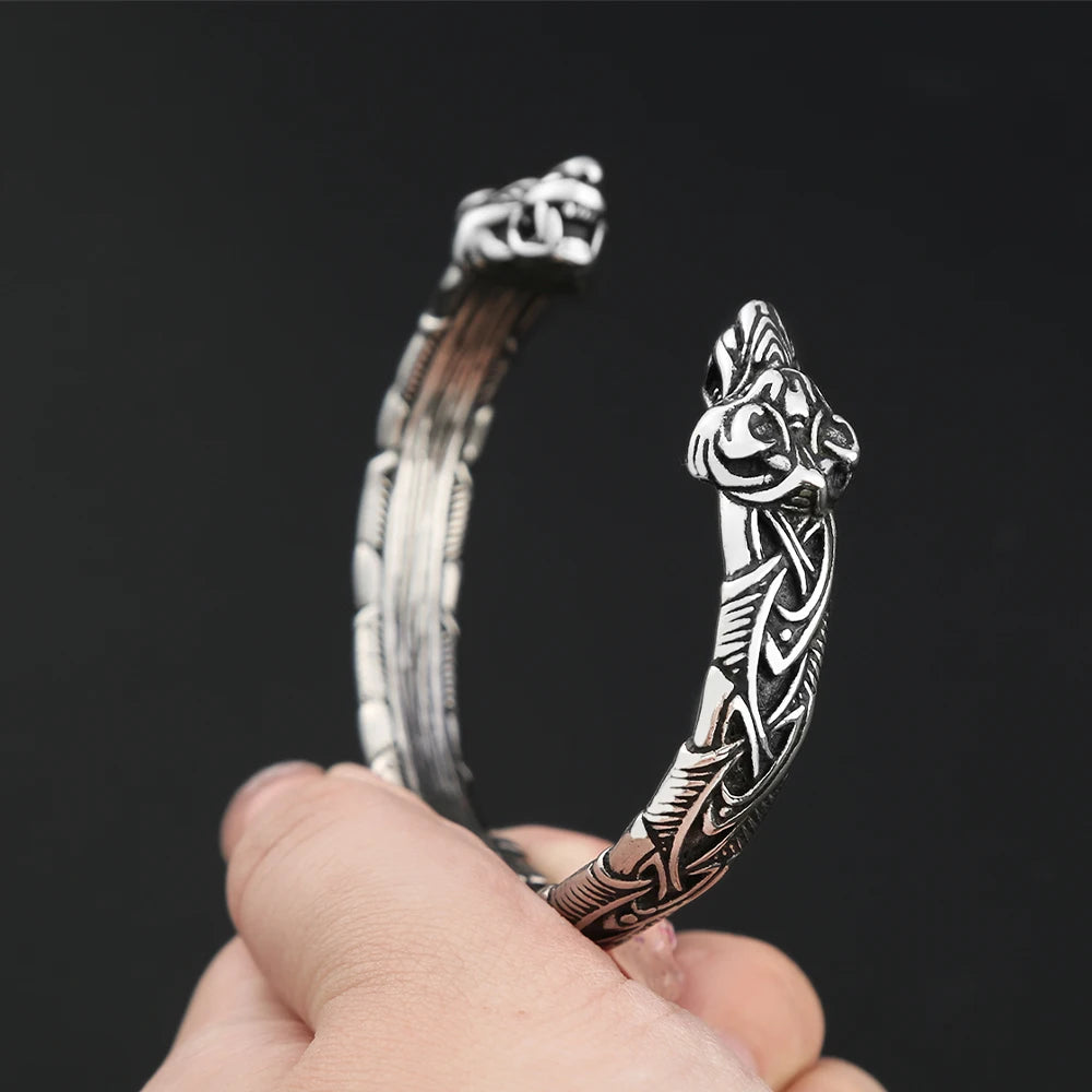 PENDRA Tigercrown Viking Double Tiger Head Bracelet