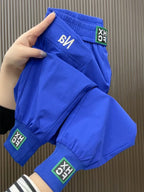 Fashion Summer Harem Pants Female 2025 New Letter Women's Sports Pants Quick Dry Tie Feet Elastic Waist Casual Trousers