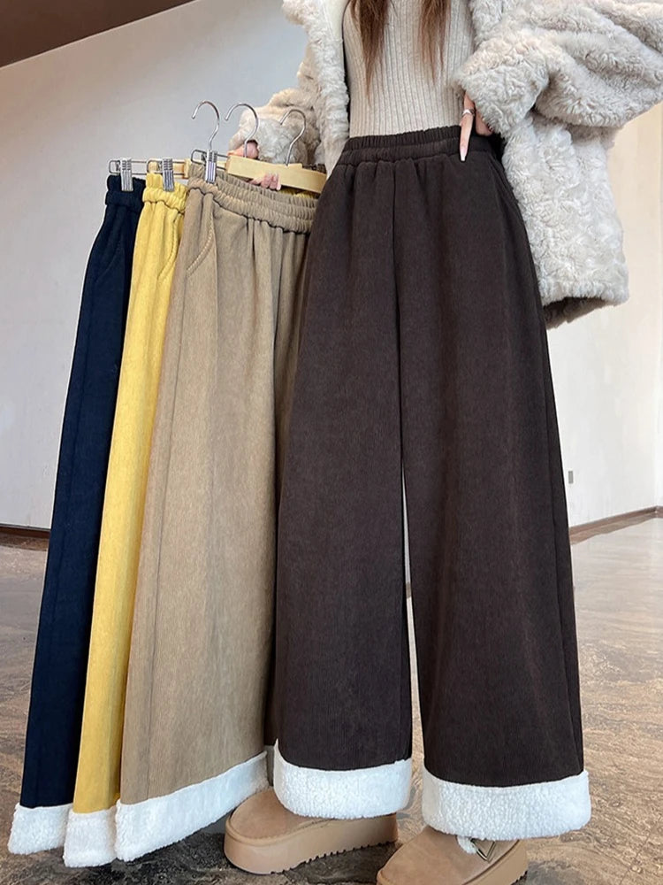 PENDRA Corduroy Splicing Lamb Pants