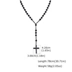 PENDRA Cross Tiger Rosary Necklace