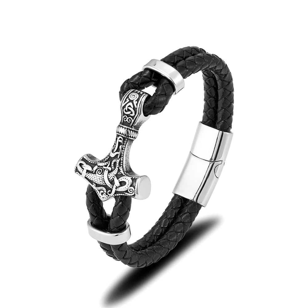 PENDRA Rune Vintage Leather Bracelet