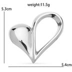 PENDRA Stainless Steel Heart Brooch