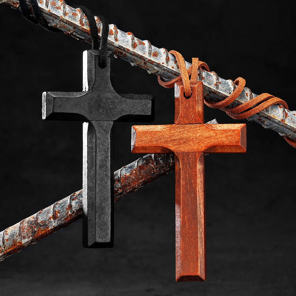 Exorcism Wood Religon Cross Men Women Necklaces Pendants Chain Unique Amulet Punk Trendy Jewelry Creativity Gift Wholesale
