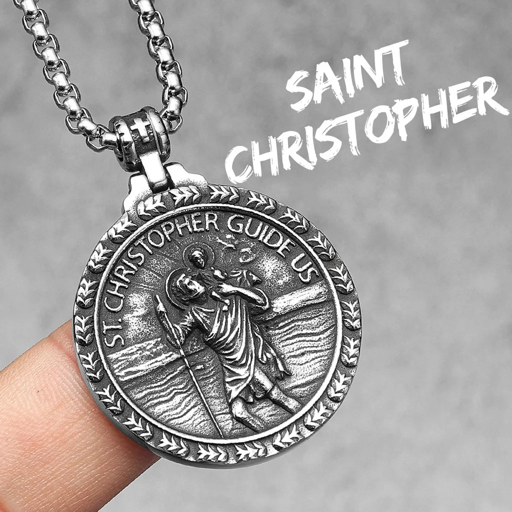 PENDRA Jesus Angel Virgin Steel Necklace