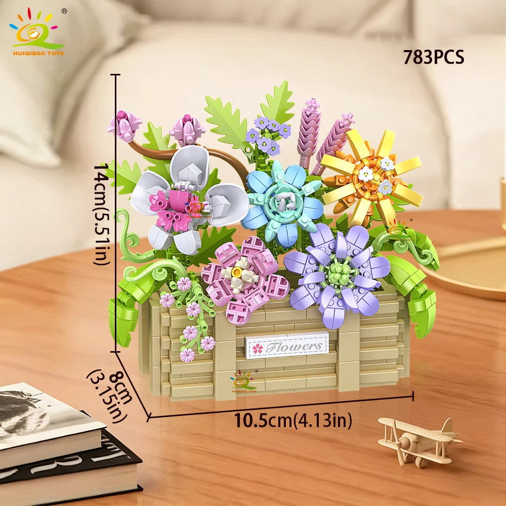 PENDRA Rose Sunflower Micro Building Set