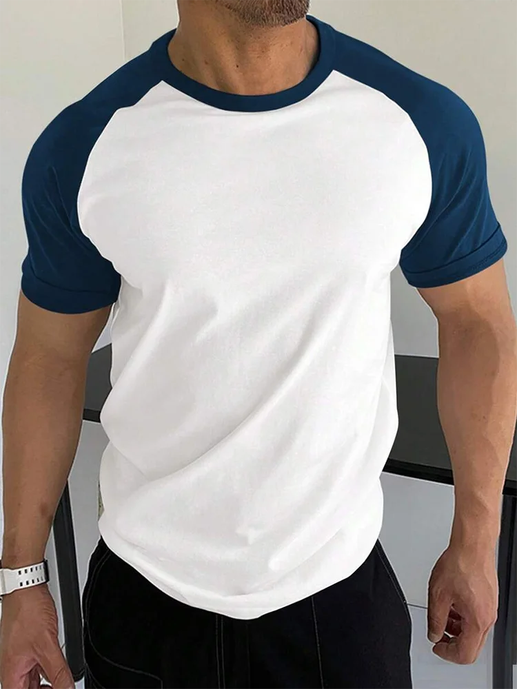 Summer Daily Street Men's T-shirt Outdoor Sports Loose Comfortable Men's T-shirt Fitness Exercise Fashion Men's Short-sleeved