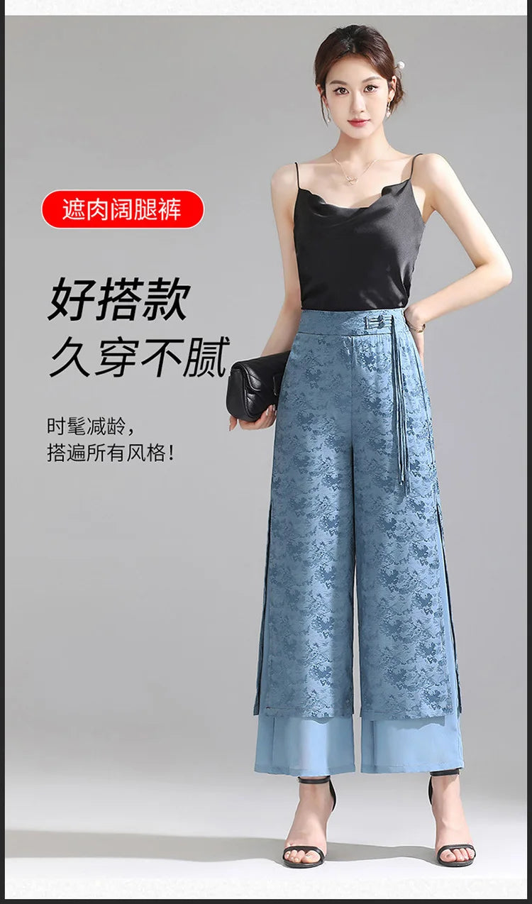 PENDRA Chiffon Wide Trousers Pants
