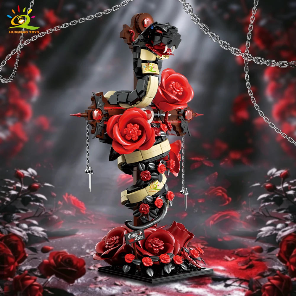 PENDRA Snake Rose Floral Building Set