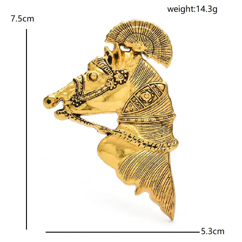 PENDRA Vintage Lovely Horse Brooch