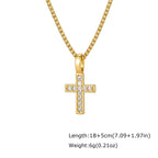PENDRA Cross Zircon Pendant Necklace