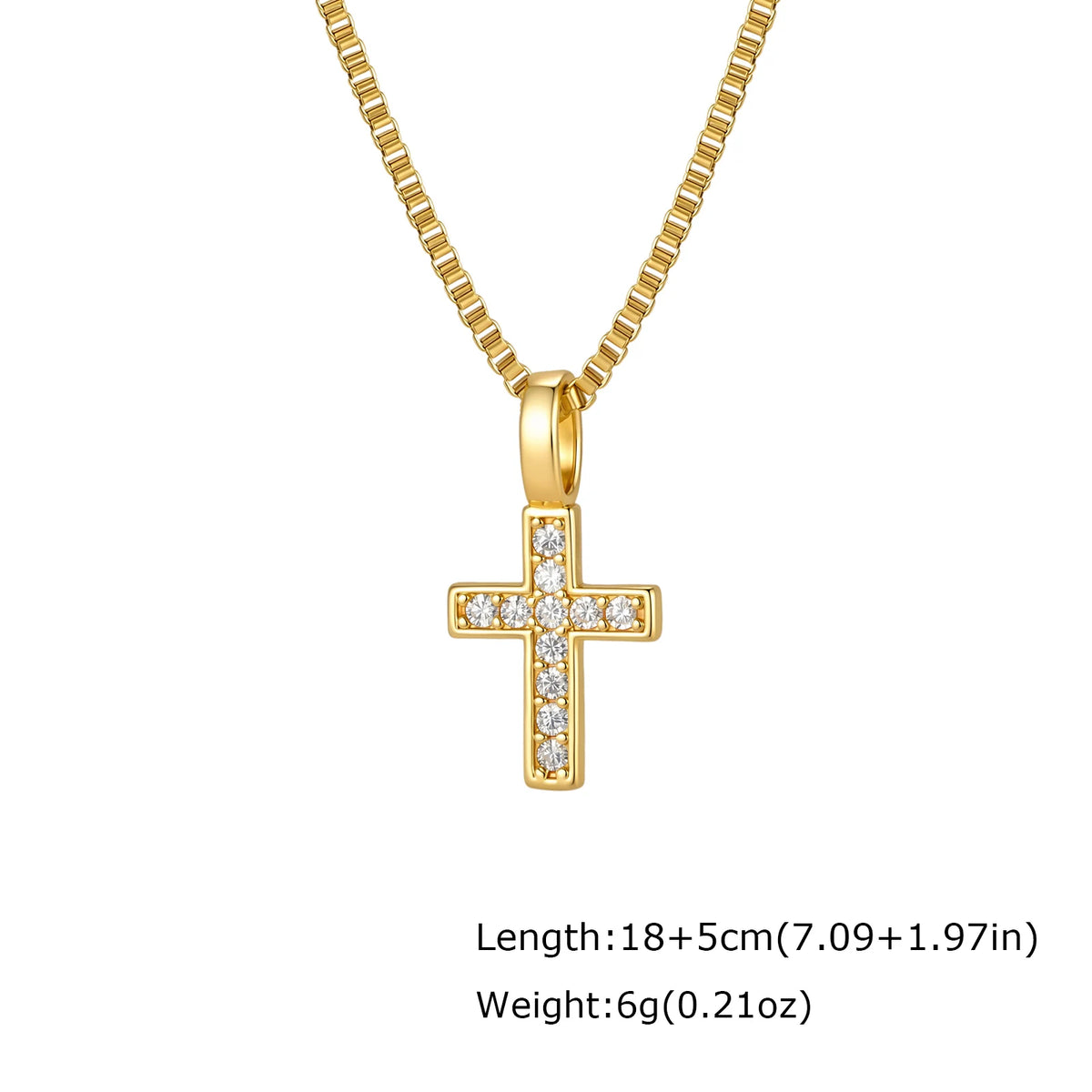 PENDRA Cross Zircon Pendant Necklace