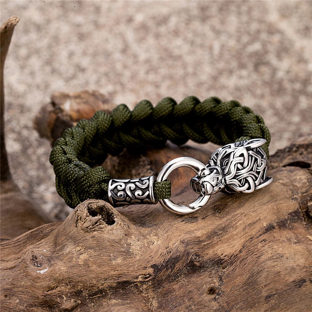 PENDRA Celtic Knot Rune Steel Bracelet