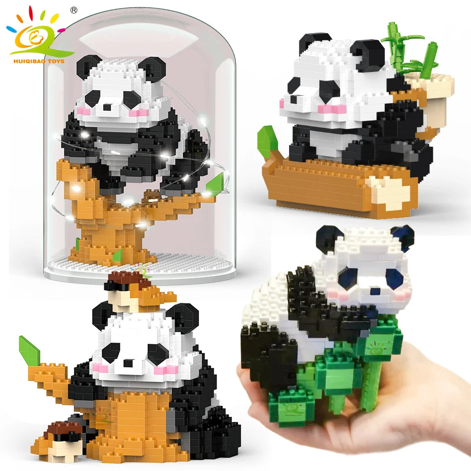 PENDRA Cute Panda Micro Building Set