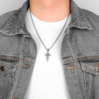 Angel Prayer Child Stainless Steel Men Necklaces Pendants Chain Religion for Boyfriend Male Jewelry Creativity Gift Wholesale