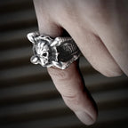 PENDRA Skull Dragon Claw Steel Ring