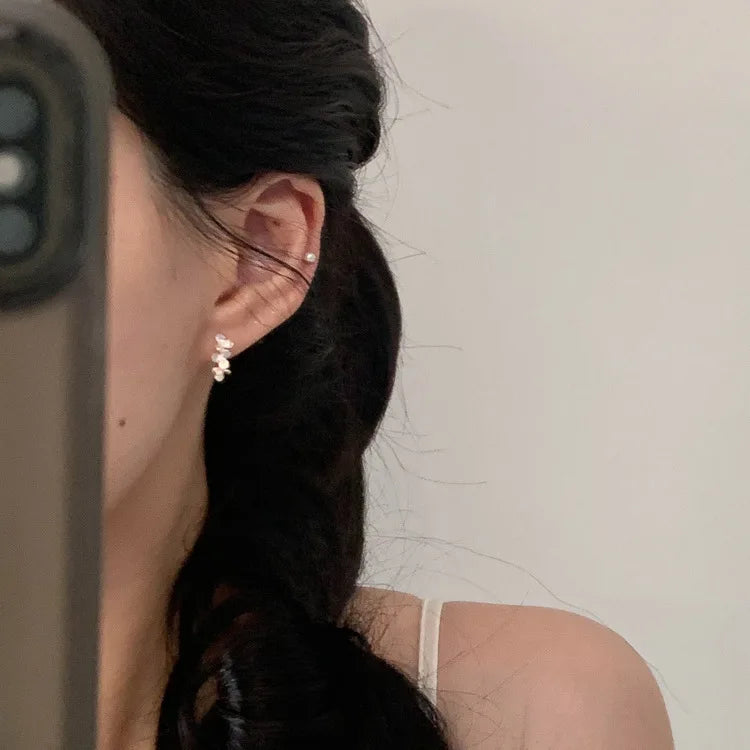 PENDRA Sterling Silve Flower Earrings