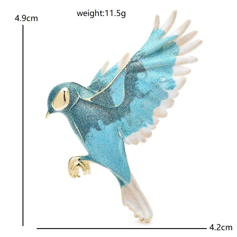 PENDRA Lovely Hummingbird Brooch