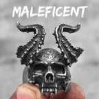 PENDRA Maleficent Skull Biker Steel Ring