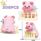 PENDRA Cute Pig Micro Building Set