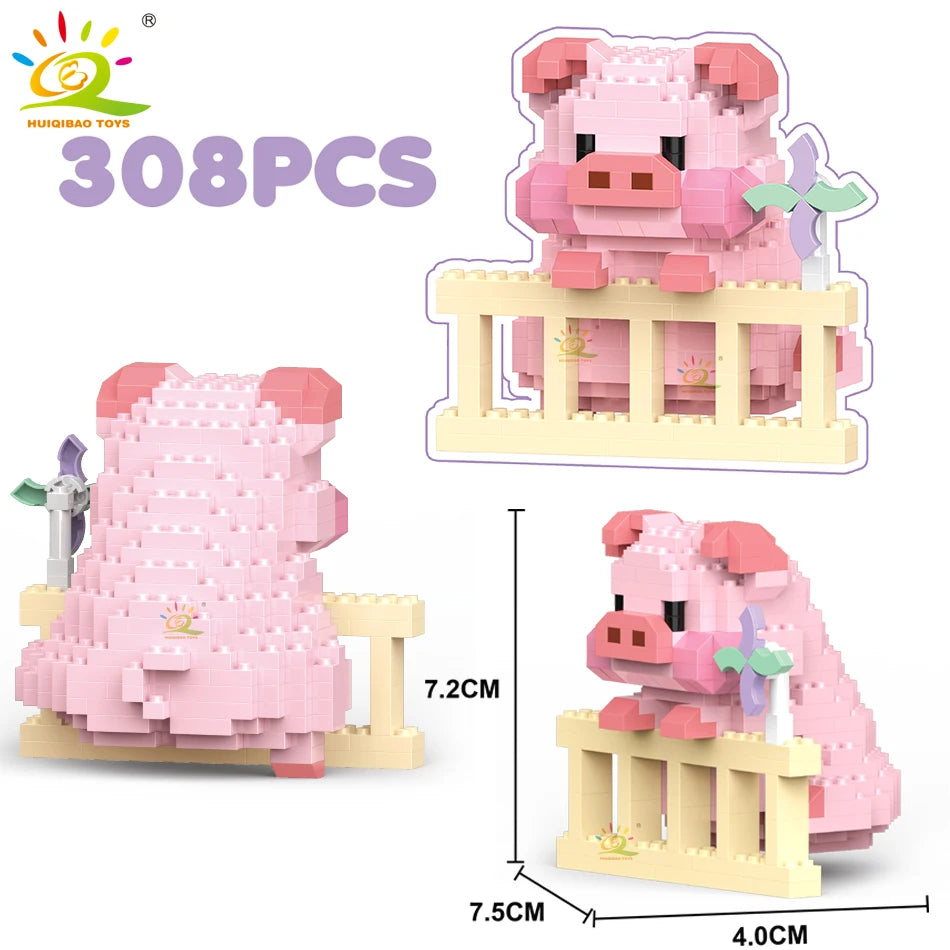 PENDRA Cute Pig Micro Building Set