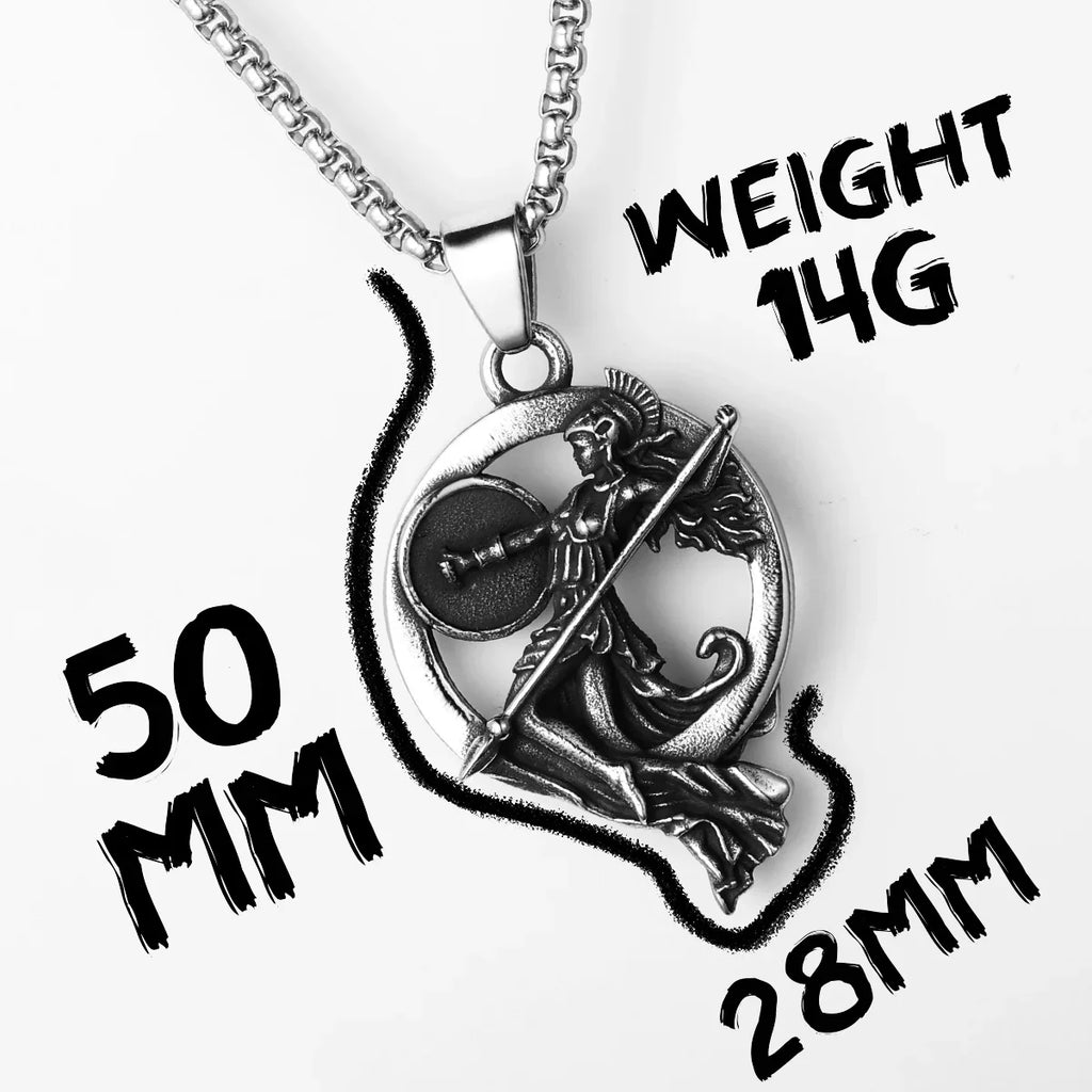 Greece Myth Goddess Men Necklaces Stainless Steel Pendant Chain Women Jewelry Vintage New Cool Tings Accessories Gifts Wholesale