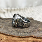 PENDRA Wolf Rune Ring