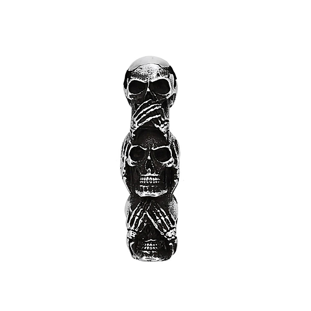 PENDRA Skullpunk Gothic Hip Hop Skull Pendant
