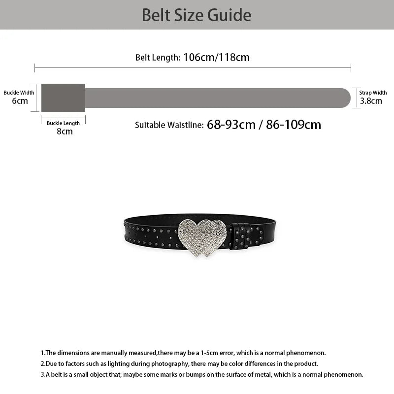 PENDRA Yaralia Black Heart Luxury Belt