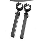Long Square Stick Ear Clip Stud Earrings Pendant Punk Cool Men Women Fashion HipHop Drop Party Korean Earring Jewelry Pendientes