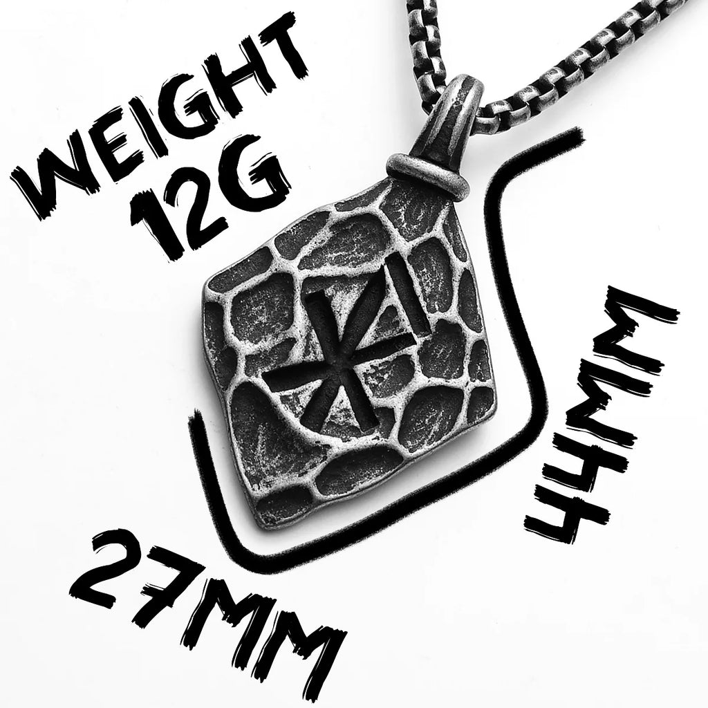 Retro Viking Rune Amulets Men Necklaces Stainless Steel Pendant Chain Women Punk Fashion Jewelry New Accessories Gifts Wholesale