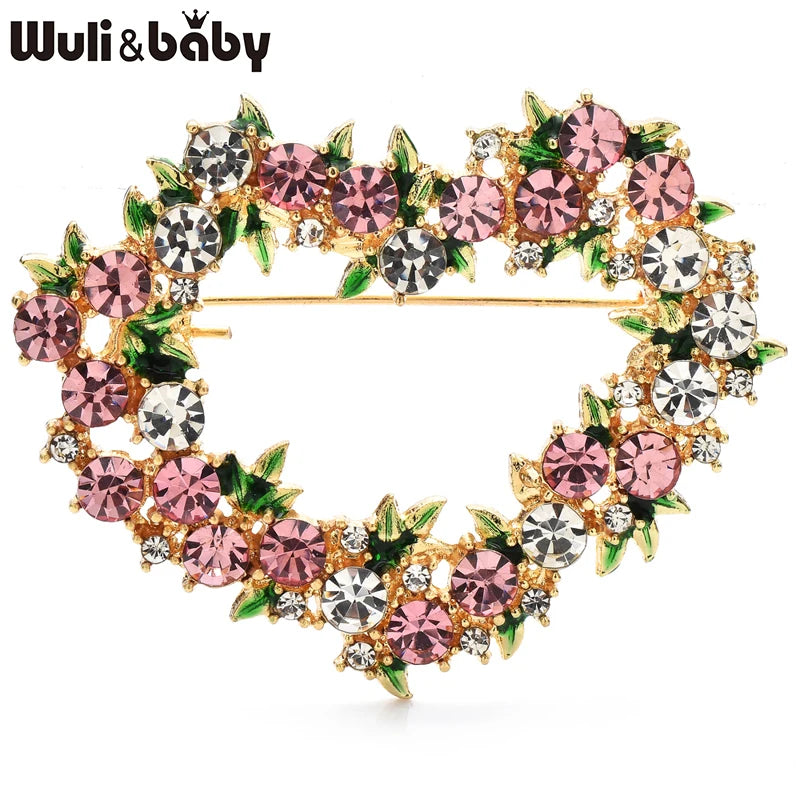 PENDRA Amoria Sparkling Heart Brooch