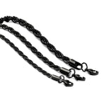 PENDRA Twisted Black Rope Chain Necklace
