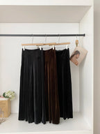Autumn and winter new retro fashionable high-end velvet versatile casual pants loose fit wide leg pants for women