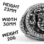 PENDRA Snake Hair Medusa Steel Ring