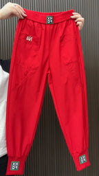 Fashion Summer Harem Pants Female 2025 New Letter Women's Sports Pants Quick Dry Tie Feet Elastic Waist Casual Trousers