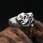 PENDRA CrySmile Stainless Steel Cry and Smile Ring