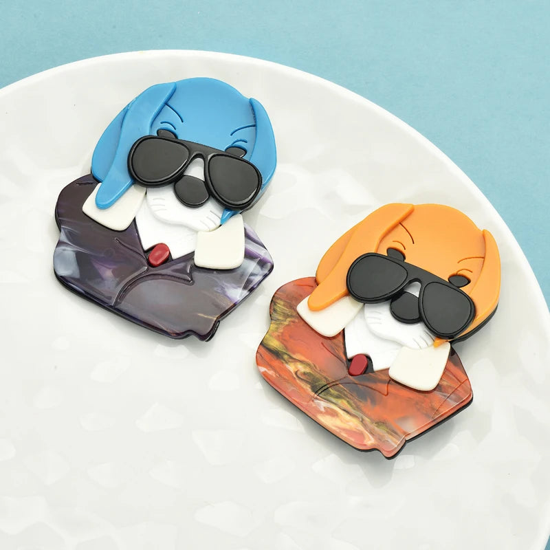 PENDRA Acrylic Dog Brooch