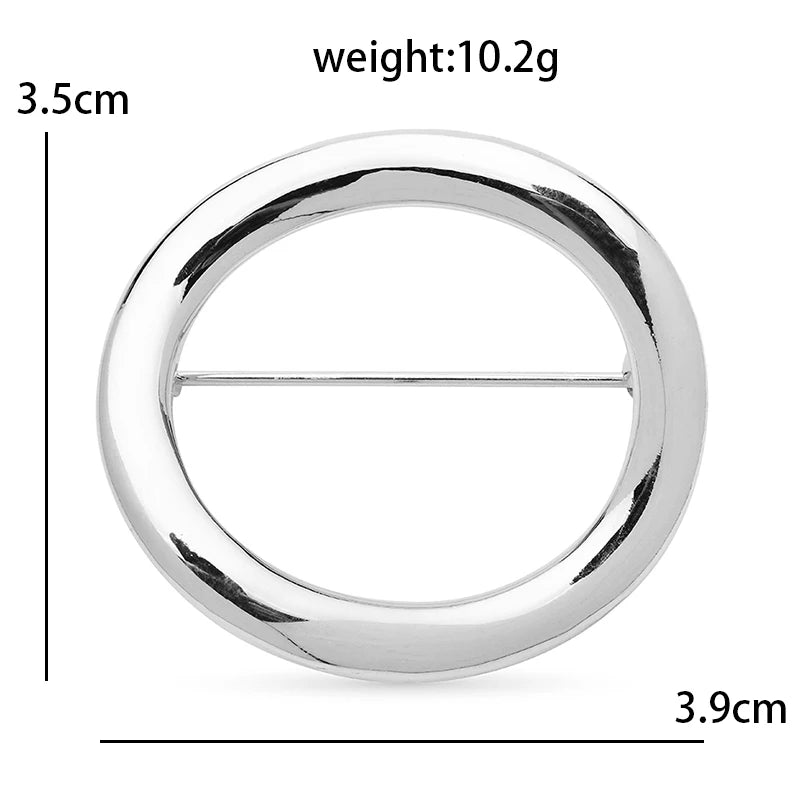 PENDRA Alloy Circle Brooch