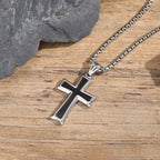 PENDRA Cross Black Glue Pendant Necklace