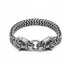 PENDRA Wolfduo Stainless Steel Double Wolf Bracelet