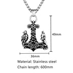 PENDRA Wolf Rune Hammer Necklace
