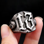 PENDRA Lucky7 316L Stainless Steel Lucky Number Ring